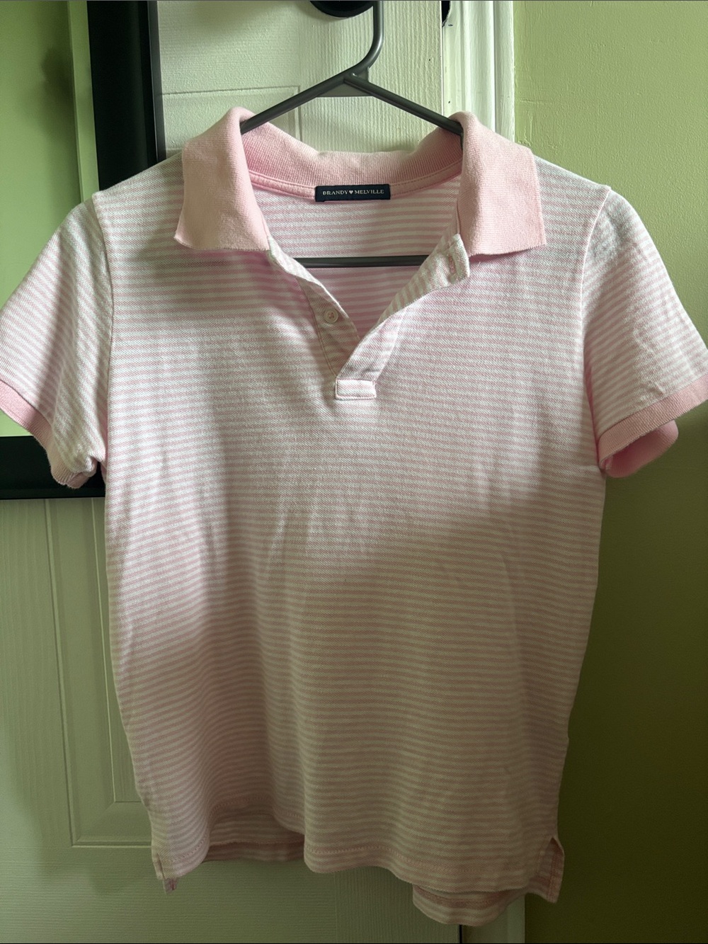 Brandy Melville Pink Ashlyn Stripe Top